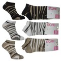 Stopki damskie bawełniane wzór Zebra Mirella 3-pak