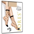 MIRELLA skarpetki we wzór serduszka Cuori lores Cipria