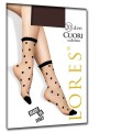 MIRELLA skarpetki we wzór serduszka Cuori lores Mocca