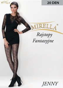 Rajstopy damskie Jenny w kwiatuszki Mirella